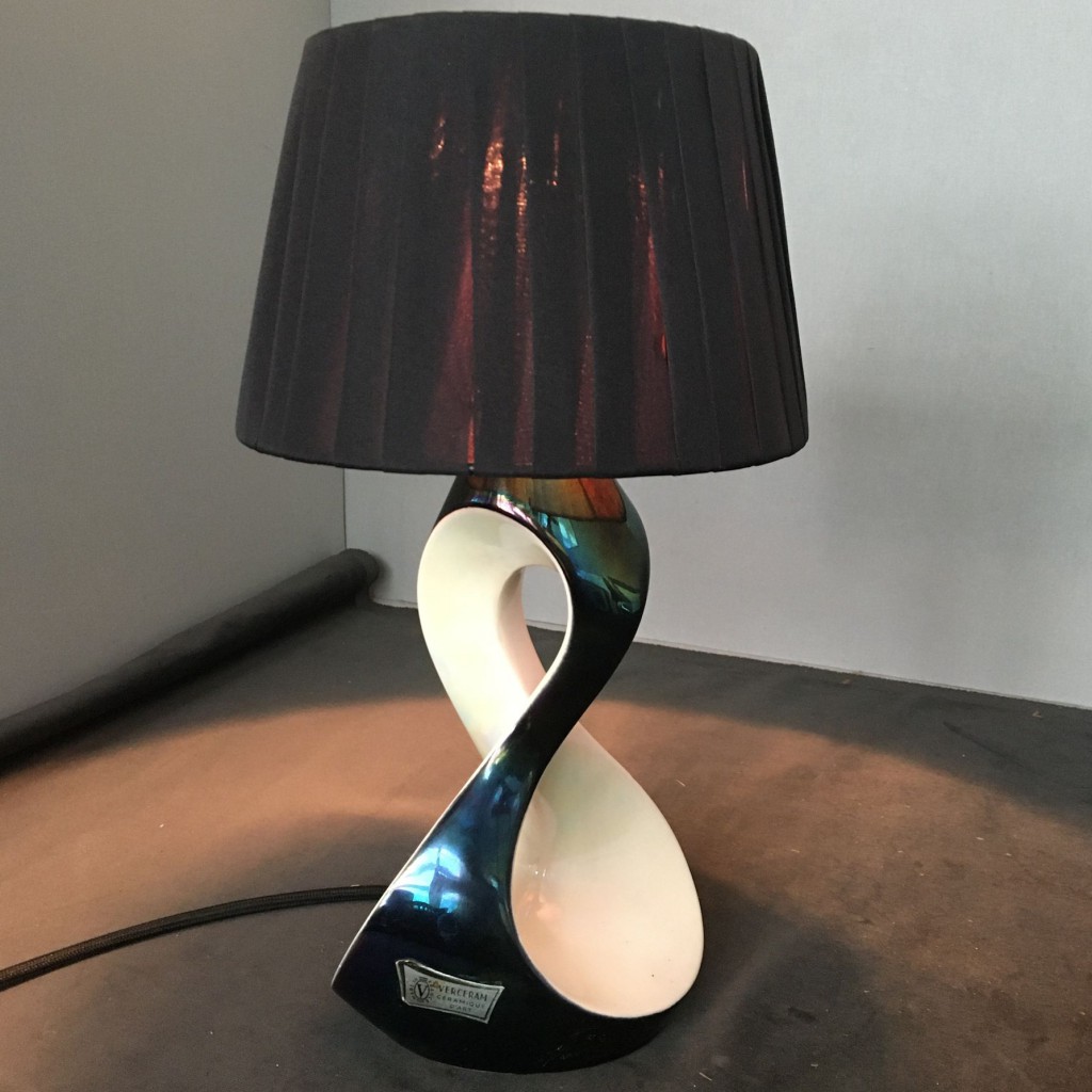 01431 Art Deco Kaminuhr Mit Tischlampen Paar Wandel Antik