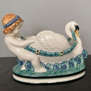 wandel-antik-03816-schwanenschale majolika keramik